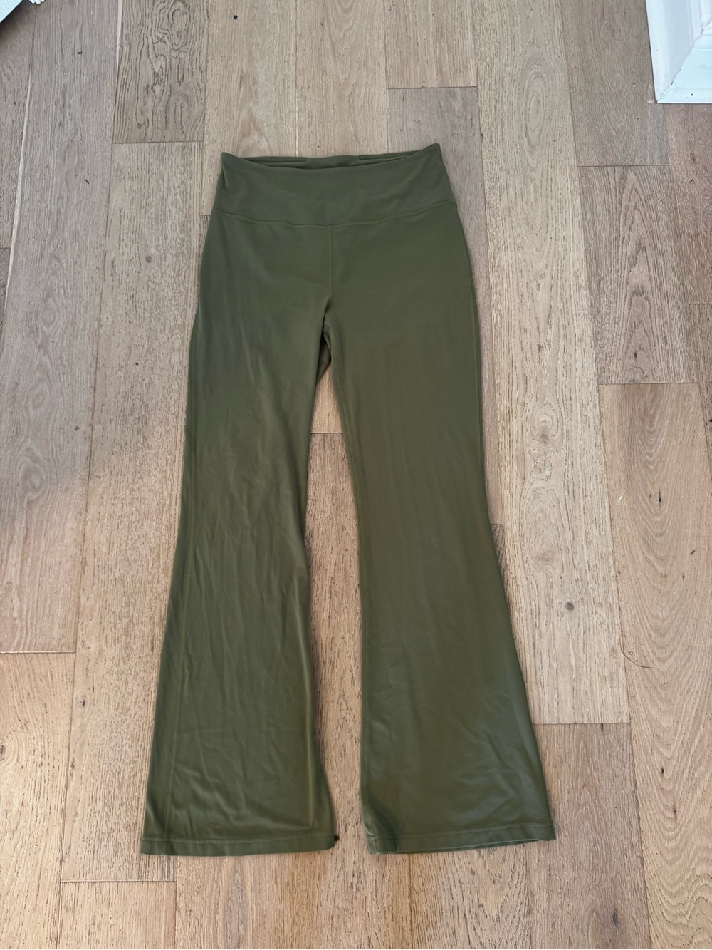 Lululemon Groove Super High Rise Flared Pants Dark Olive Size 12